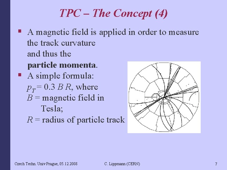 TPC – The Concept (4) § A magnetic field is applied in order to