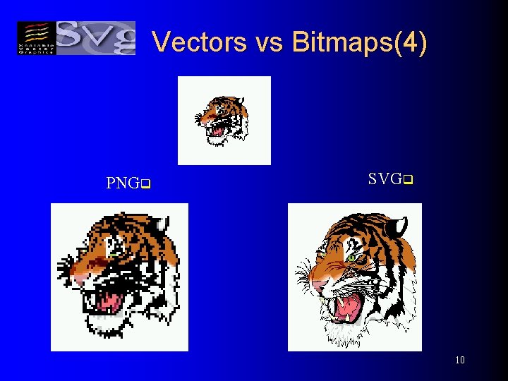 Vectors vs Bitmaps(4) PNGq SVGq 10 