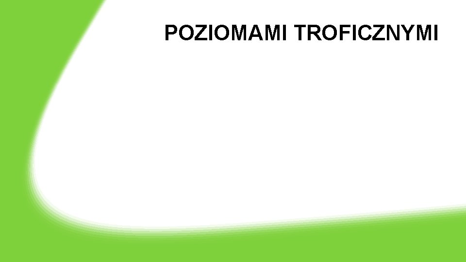 POZIOMAMI TROFICZNYMI 