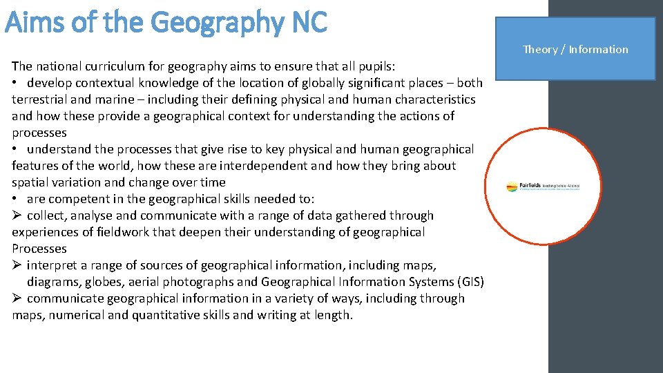Primary Geography Subject knowledge Development 2019 20 Geography