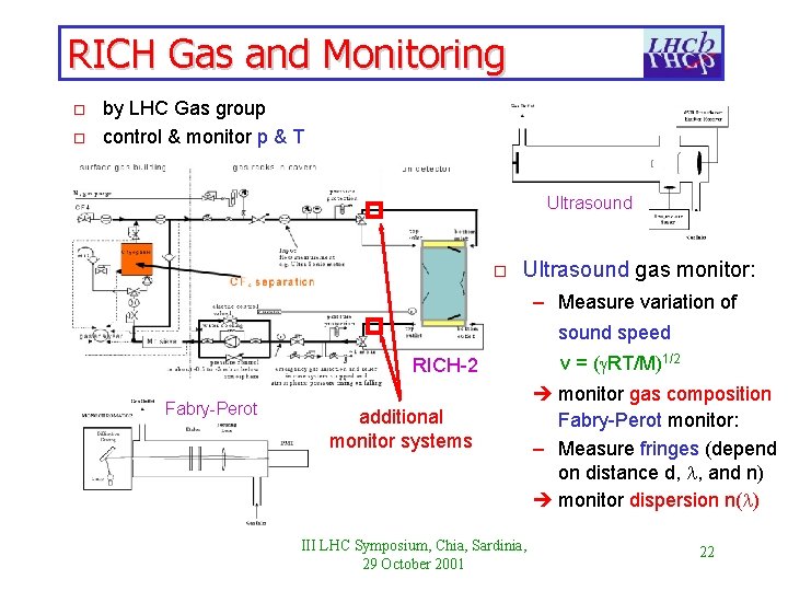 RICH Gas and Monitoring o o by LHC Gas group control & monitor p