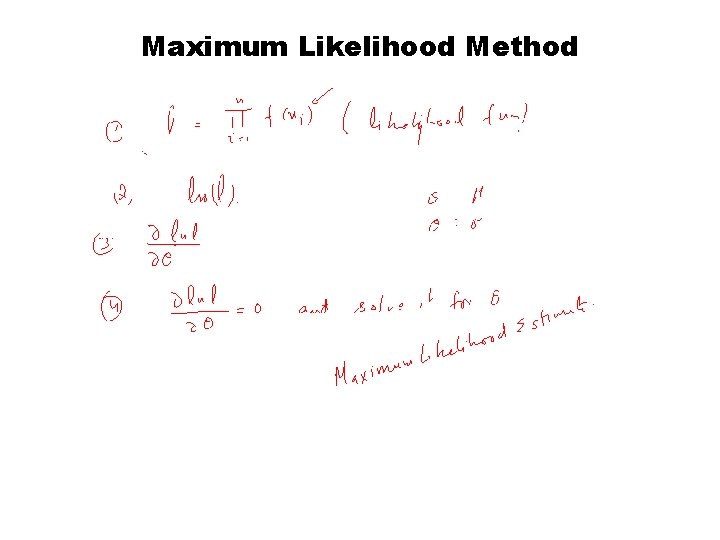 Maximum Likelihood Method 