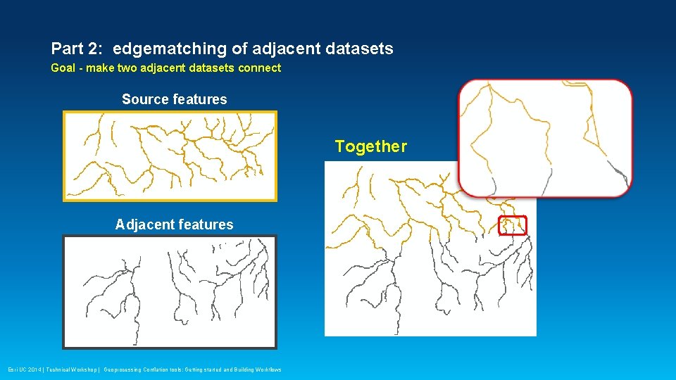 Part 2: edgematching of adjacent datasets Goal - make two adjacent datasets connect Source