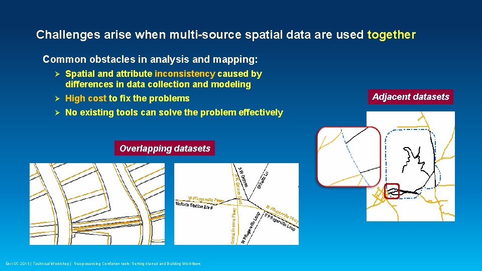 Challenges arise when multi-source spatial data are used together Common obstacles in analysis and