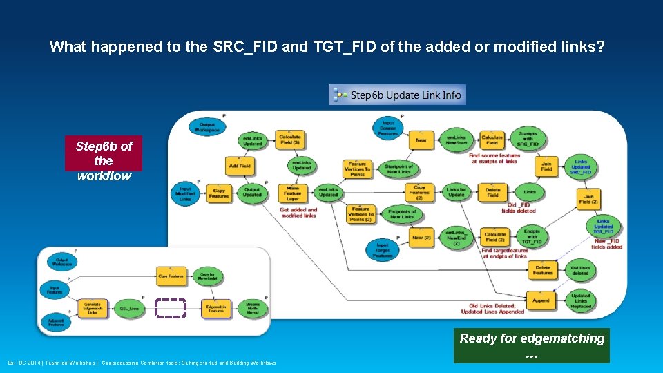 What happened to the SRC_FID and TGT_FID of the added or modified links? Step