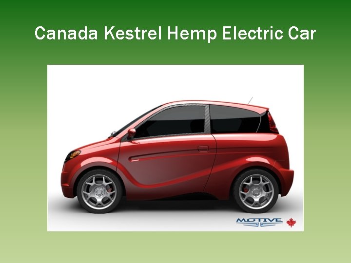 Canada Kestrel Hemp Electric Car 