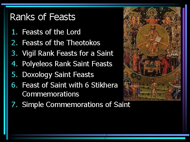 FEASTS FASTS LITURGICAL YEAR IN THE BYZANTINE CHURCHES