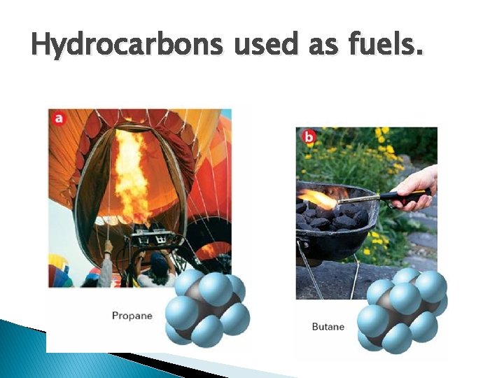 Hydrocarbons used as fuels. 