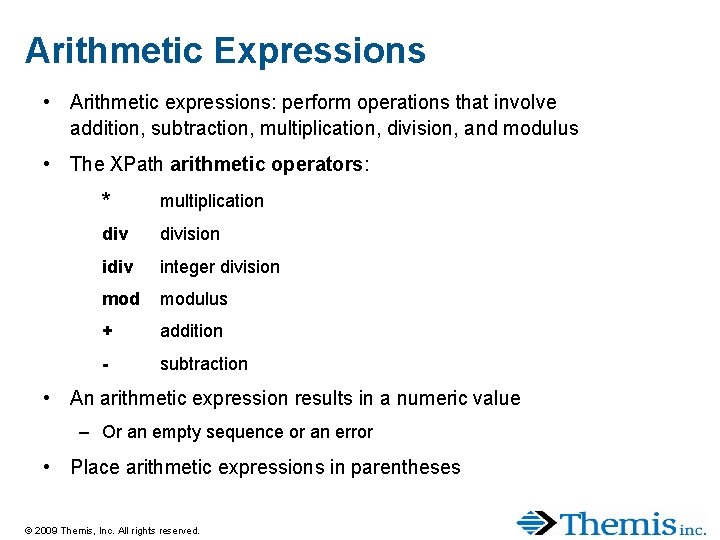 Arithmetic Expressions • Arithmetic expressions: perform operations that involve addition, subtraction, multiplication, division, and Arithmetic Expressions • Arithmetic expressions: perform operations that involve addition, subtraction, multiplication, division, and