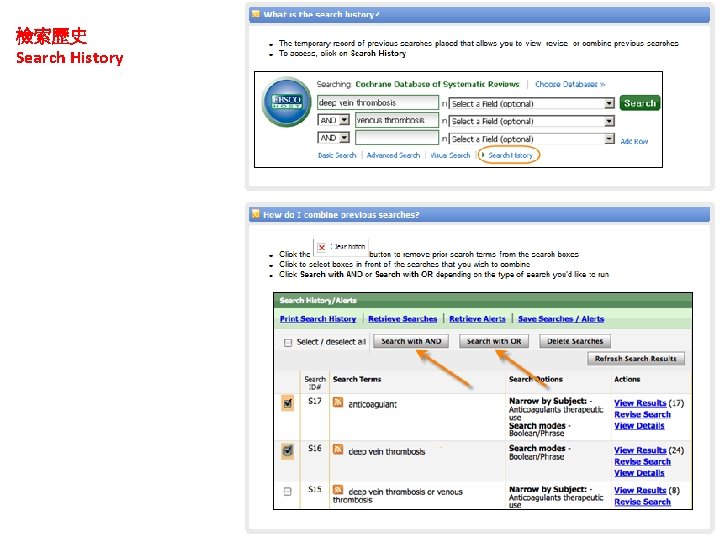 檢索歷史 Search History 