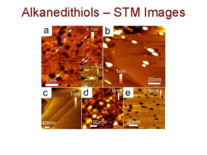 Alkanedithiols – STM Images 