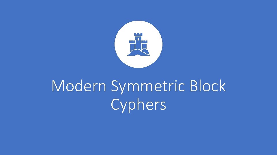 Modern Symmetric Block Cyphers 