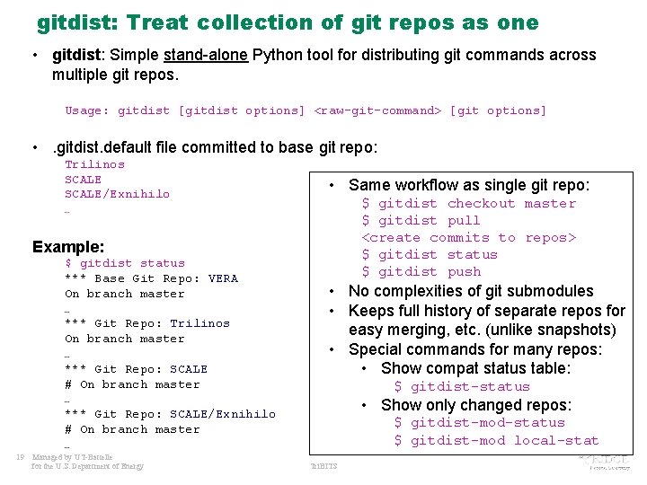 gitdist: Treat collection of git repos as one • gitdist: Simple stand-alone Python tool