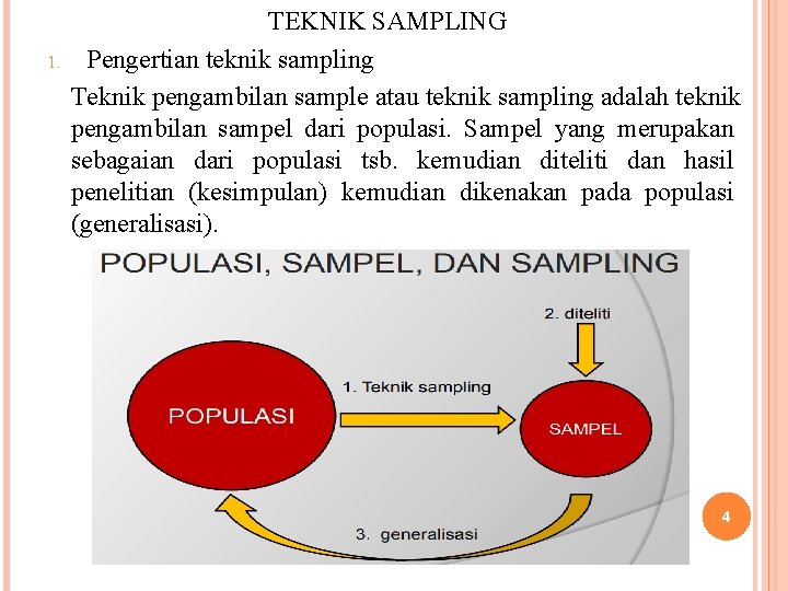 1. TEKNIK SAMPLING Pengertian teknik sampling Teknik pengambilan sample atau teknik sampling adalah teknik