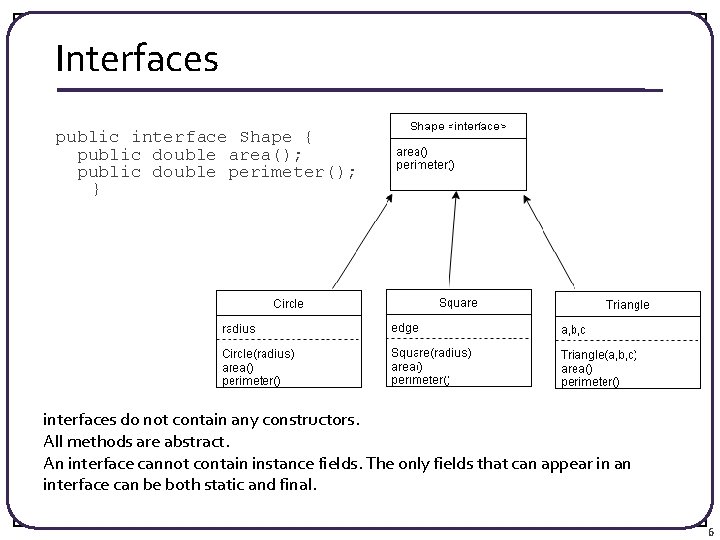COM 244 Object Oriented Programming Some parts of