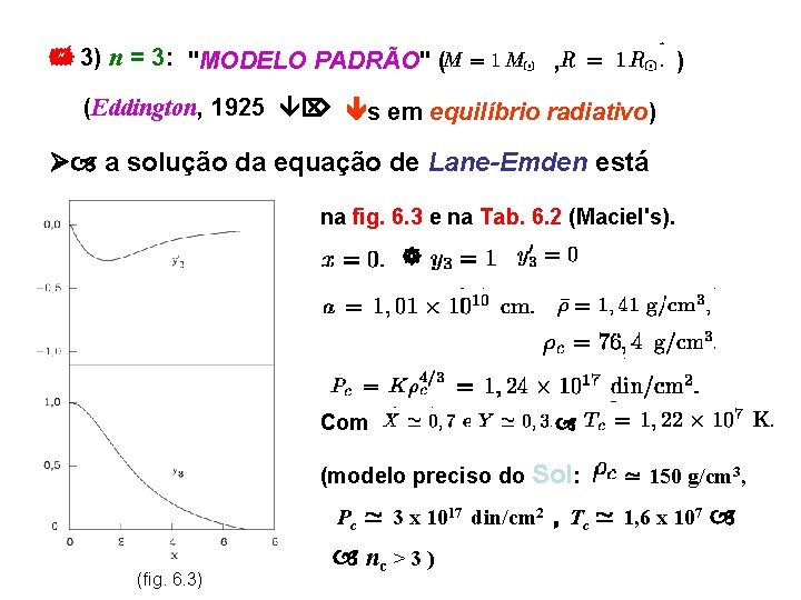  3) n = 3: "MODELO PADRÃO" ( , ) (Eddington, 1925 s em