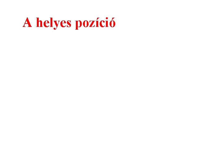 A helyes pozíció 
