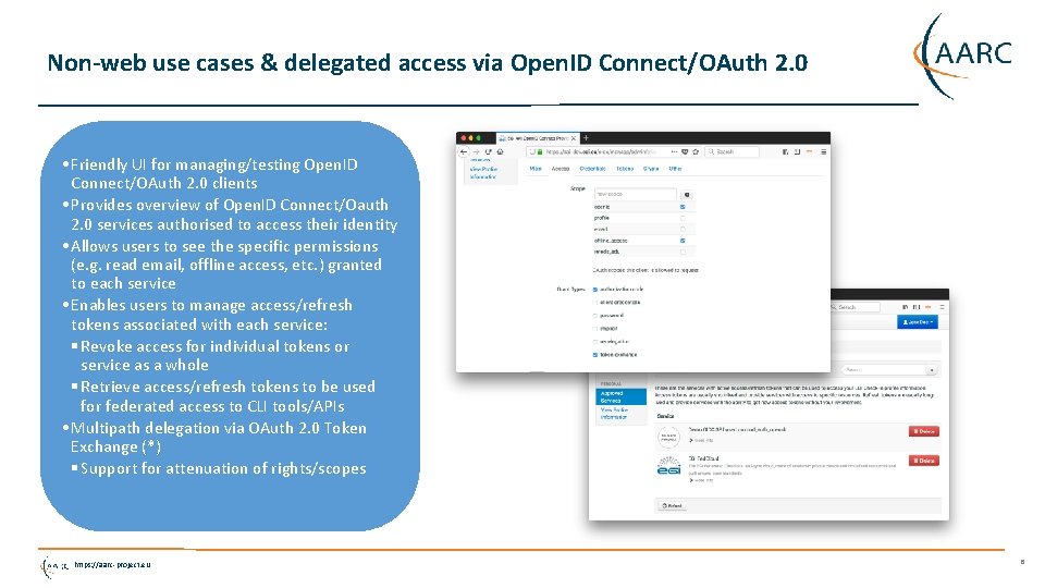 Non-web use cases & delegated access via Open. ID Connect/OAuth 2. 0 • Friendly