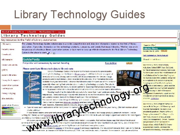 Library Technology Guides . w ww y r a il br g r o.