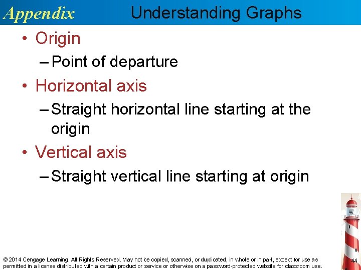 Appendix • Origin Understanding Graphs – Point of departure • Horizontal axis – Straight