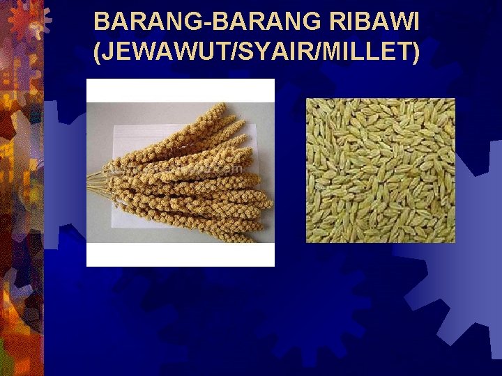 BARANG-BARANG RIBAWI (JEWAWUT/SYAIR/MILLET) 