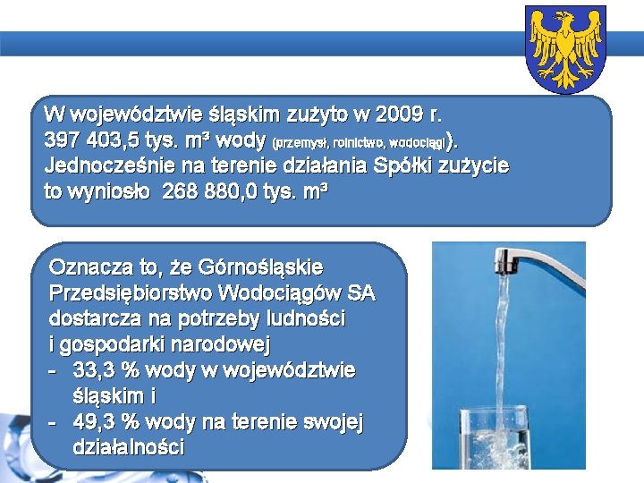 W województwie śląskim zużyto w 2009 r. 397 403, 5 tys. m³ wody (przemysł,