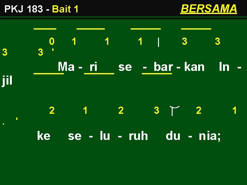 BERSAMA PKJ 183 - Bait 1 0 3 ' 3 1 1 Ma -