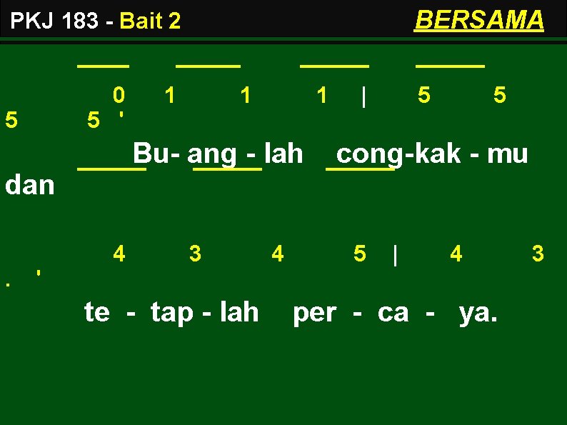 BERSAMA PKJ 183 - Bait 2 0 5 ' 5 1 1 1 Bu-