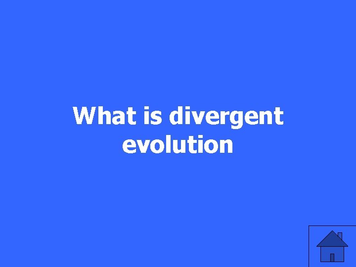 What is divergent evolution 