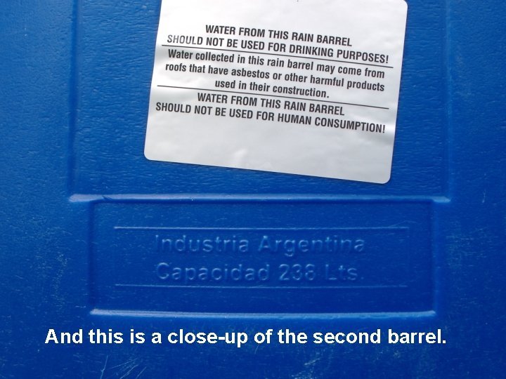 And this is a close-up of the second barrel. 