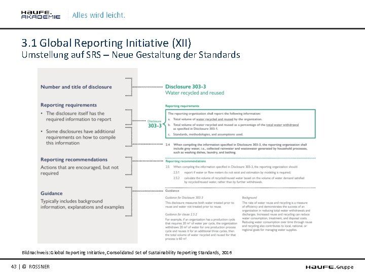 3. 1 Global Reporting Initiative (XII) Umstellung auf SRS – Neue Gestaltung der Standards