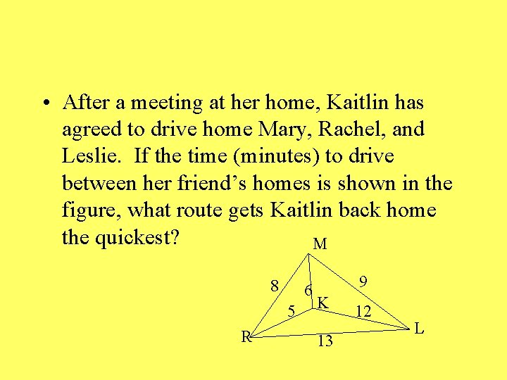  • After a meeting at her home, Kaitlin has agreed to drive home