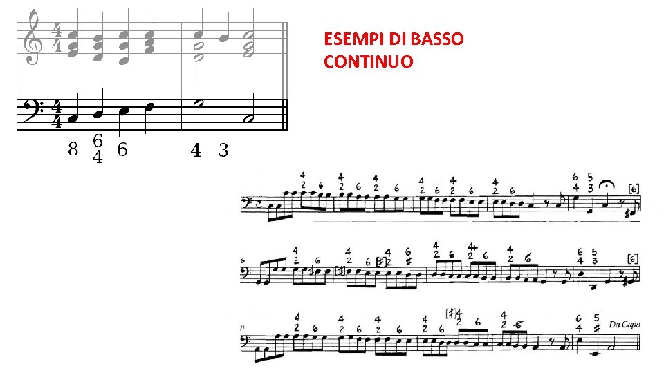 ESEMPI DI BASSO CONTINUO 