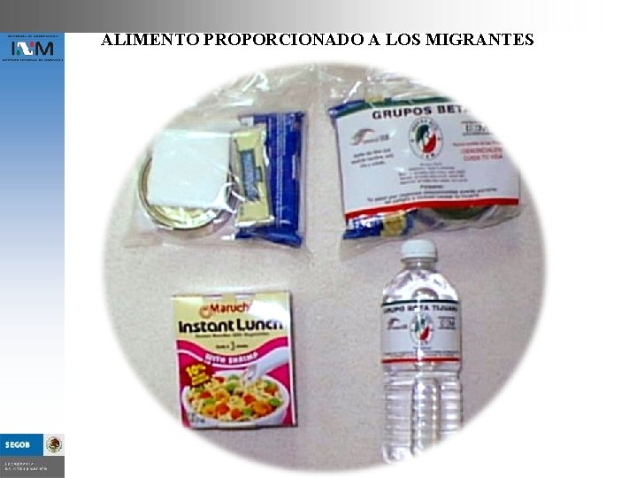 ALIMENTO PROPORCIONADO A LOS MIGRANTES 