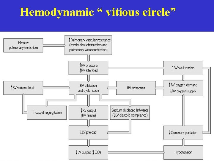 Hemodynamic “ vitious circle” 