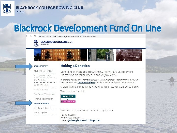 BLACKROCK COLLEGE ROWING CLUB Est 2009 Blackrock Development Fund On Line 