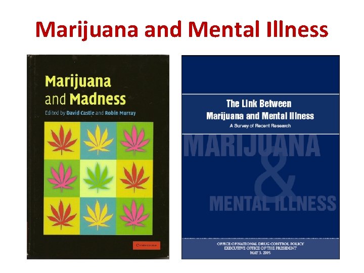 Marijuana and Mental Illness 