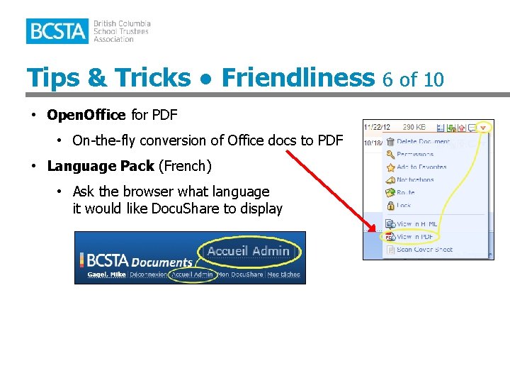 Tips & Tricks ● Friendliness 6 of 10 • Open. Office for PDF •