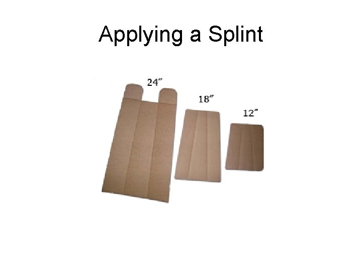 Applying a Splint 