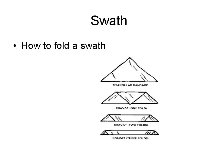 Swath • How to fold a swath 
