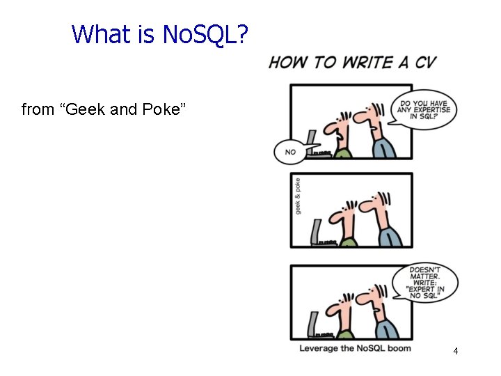 What is No. SQL? from “Geek and Poke” 4 