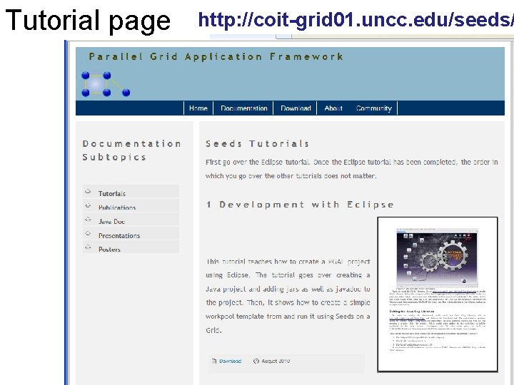 Tutorial page http: //coit-grid 01. uncc. edu/seeds/ 15. 28 