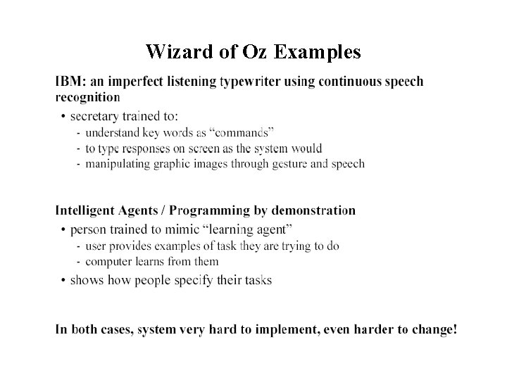 Wizard of Oz Examples 