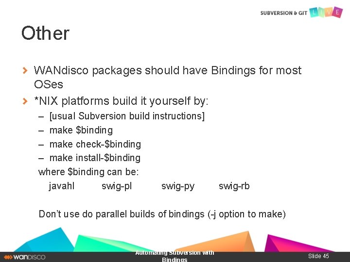 Other WANdisco packages should have Bindings for most OSes *NIX platforms build it yourself