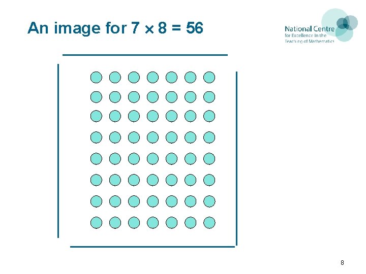 An image for 7 8 = 56 8 