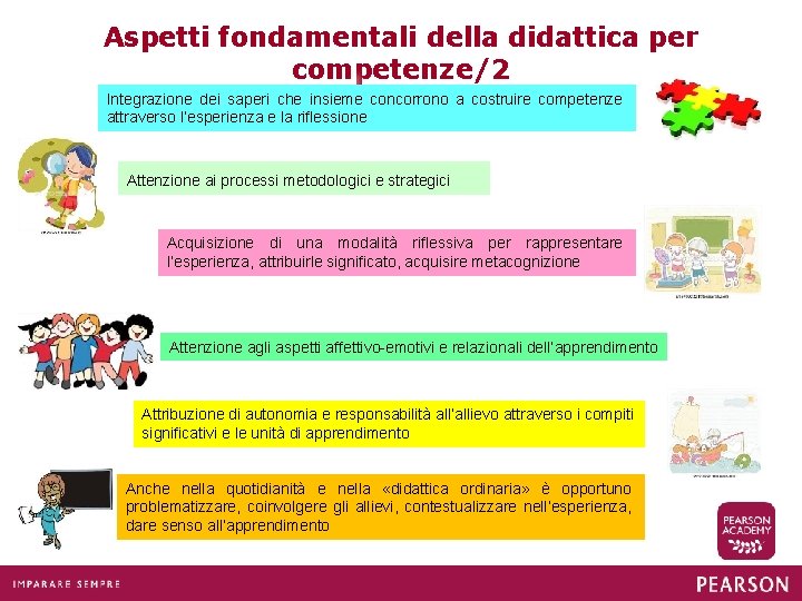 Aspetti fondamentali della didattica per competenze/2 Integrazione dei saperi che insieme concorrono a costruire