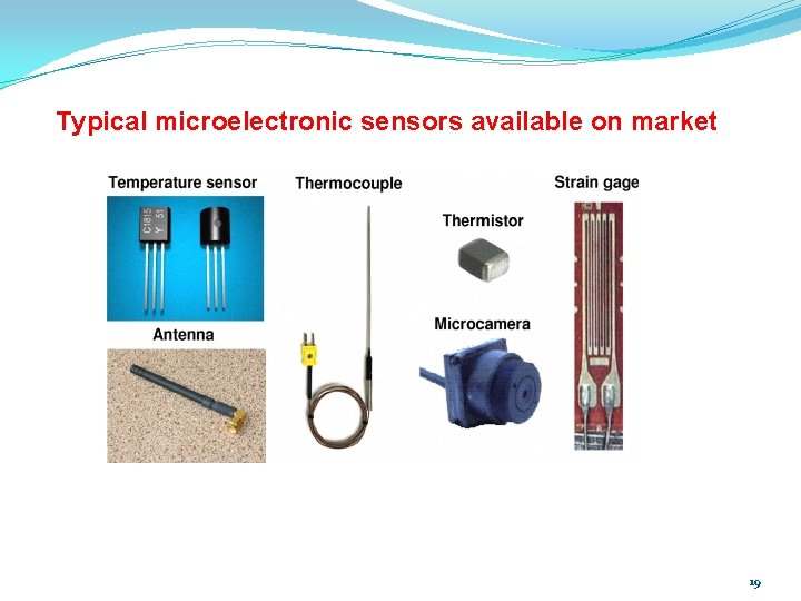 Typical microelectronic sensors available on market 19 Typical microelectronic sensors available on market 19