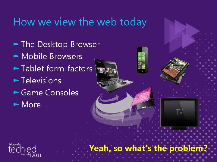 How we view the web today ► The Desktop Browser ► Mobile Browsers ►