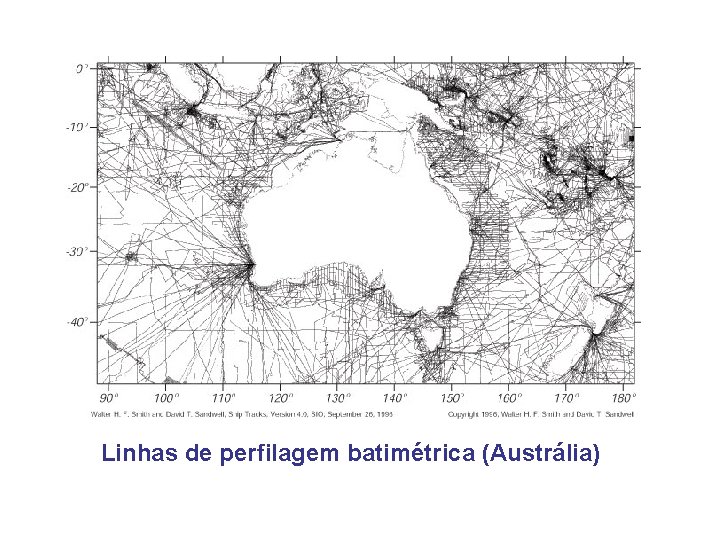 Linhas de perfilagem batimétrica (Austrália) 