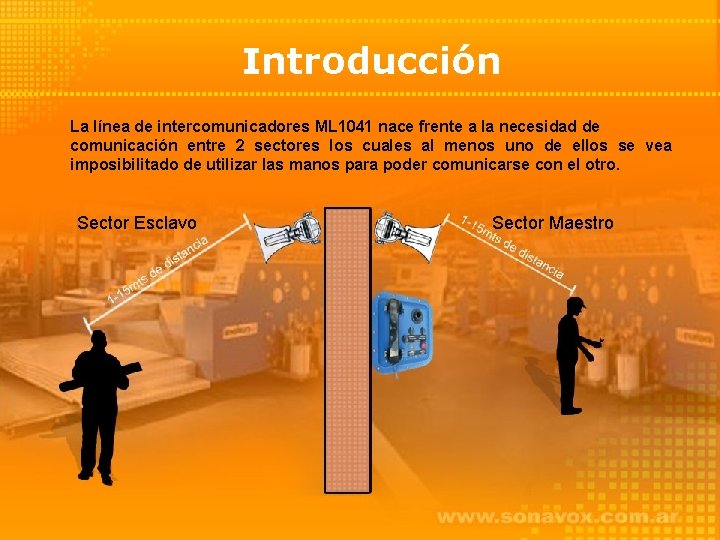 Introducción La línea de intercomunicadores ML 1041 nace frente a la necesidad de comunicación